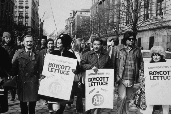 Cesar Chavez leading one of his famous boycotts. (www.keywordsuggests.com)